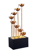 Load image into Gallery viewer, 79530-E - FOUNTAIN-ZINC METAL 8 CUPS W/ LED LIGHTS