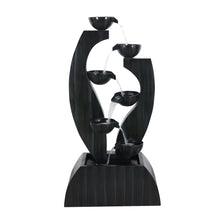 Load image into Gallery viewer, 79532-O-BK - Outdoor Metal Cups Fountain with Rusty Gray Finish