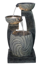 Load image into Gallery viewer, 79615 - 3 TIERS MODERN CASCADING WATER FOUNTAIN OUTDOOR W/WW LEDS