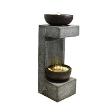 Load image into Gallery viewer, 79745 - 34" H RAINFALL FOUNTAIN W/BOWL ON TOP W/LEDS