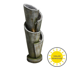 Load image into Gallery viewer, 79746 - 38" H MULTI-LEVELED SOLAR POWERED FOUNTAIN W/WW LEDs
