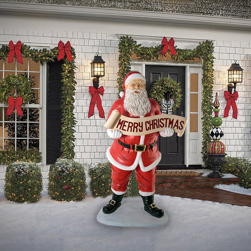 Made to Order: Santa with Christmas Banner 5ft.