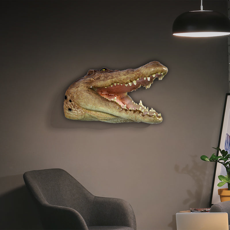 Made to Order: Crocodile Head - Mouth Open Wall Decor