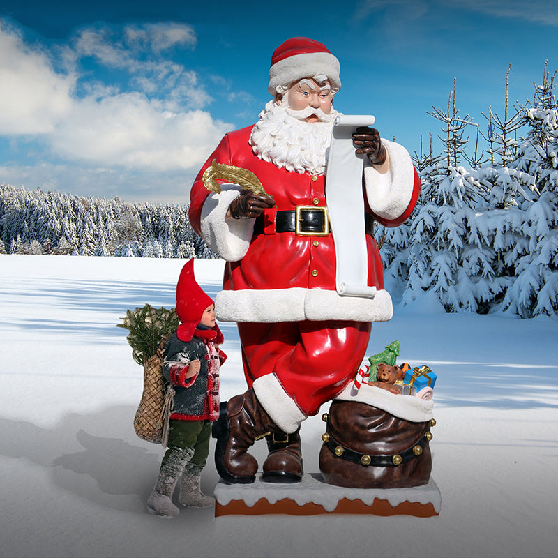 Made to Order: Santa 9ft w/ Wish List and Gifts ***NEW