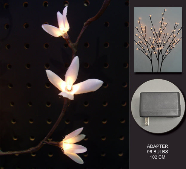 Floral Lights-White Forsythia Ac-96L(32Lx3)-2Pc Min & Up