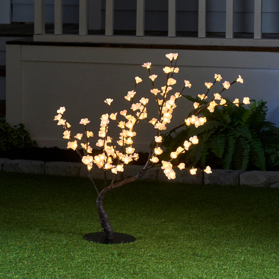 37367-128 - FLORAL LIGHTS-PINK BONSAI TREE AC-128LED