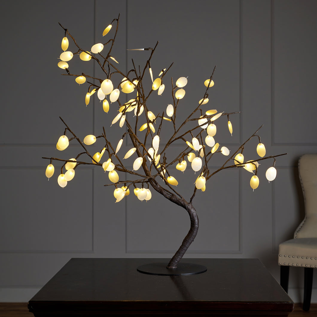 37371-96 - FLORAL LIGHTS-SILVER DOLLAR BONSAI TREE AC-96LED