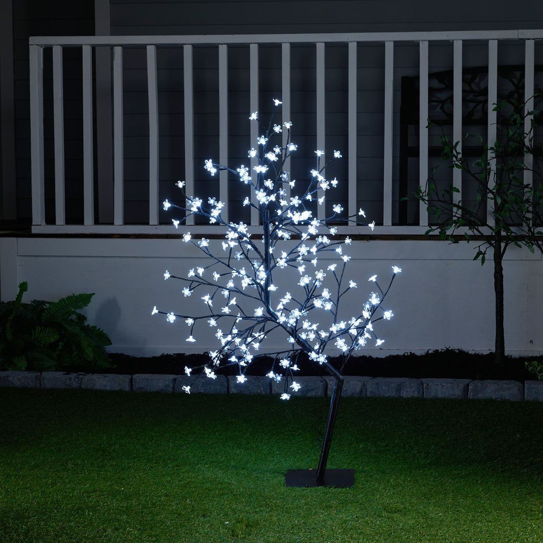 37400-208-WT - FLORAL LIGHTS-OUTDOOR CHERRY TREE - 208 LED-INCL 6 GLIMMERING LIGHTS