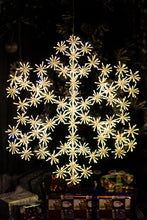 Load image into Gallery viewer, 37458-WW - CLUSTER SNOWFLAKE LIGHT W/804 WW SPARKLING LED-34 INCH H
