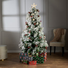 Load image into Gallery viewer, 37495-G6 - CHRISTMAS TREE FIBER OPTIC W/CONES &amp; BERRIES INDOOR - 72 INCH H
