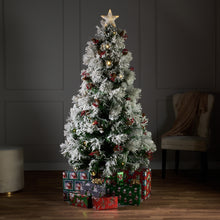 Load image into Gallery viewer, 37495-G6 - CHRISTMAS TREE FIBER OPTIC W/CONES &amp; BERRIES INDOOR - 72 INCH H
