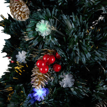 Load image into Gallery viewer, 37495-L6 - 180CM GREEN FROSTED F/O TREE WITH CONES BERRIES
