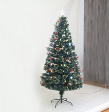 Load image into Gallery viewer, 37495-L6 - 180CM GREEN FROSTED F/O TREE WITH CONES BERRIES
