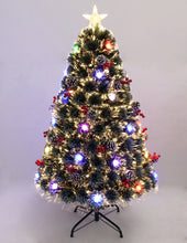 Load image into Gallery viewer, 37495-L6 - 180CM GREEN FROSTED F/O TREE WITH CONES BERRIES
