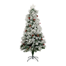 Load image into Gallery viewer, 37495-G6 - CHRISTMAS TREE FIBER OPTIC W/CONES &amp; BERRIES INDOOR - 72 INCH H
