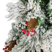 Load image into Gallery viewer, 37495-G6 - CHRISTMAS TREE FIBER OPTIC W/CONES &amp; BERRIES INDOOR - 72 INCH H
