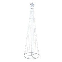 Load image into Gallery viewer, 37510-WT - MULTI-FUNCTION TIMED LED TREE W/ STAR - 150 WT LEDS W/ REMOTE
