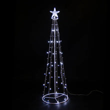 Load image into Gallery viewer, 37510-WT - MULTI-FUNCTION TIMED LED TREE W/ STAR - 150 WT LEDS W/ REMOTE
