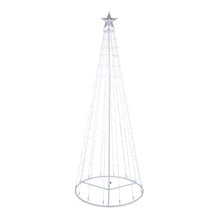 Load image into Gallery viewer, 37512-WT - MULTI-FUNCTION TIMED LED TREE W/ STAR - 252 WT LEDS W/ REMOTE
