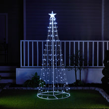 Load image into Gallery viewer, 37512-WT - MULTI-FUNCTION TIMED LED TREE W/ STAR - 252 WT LEDS W/ REMOTE
