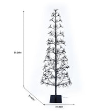 Load image into Gallery viewer, 71&quot; H I/0 Black Flowering Twinkling LED Tree
