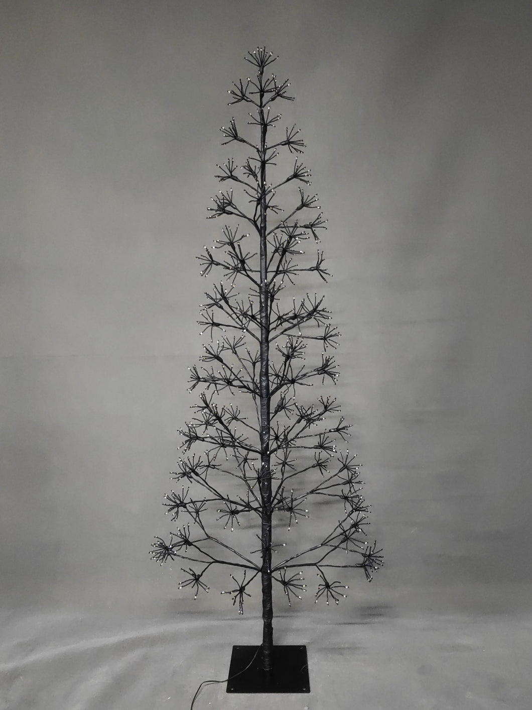 71 INCH BLACK FLOWER TWINKLING WIRE STRING LIGHT TREE