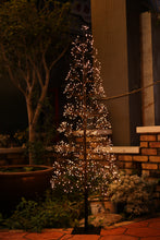 Load image into Gallery viewer, 71&quot; H I/0 Black Flowering Twinkling LED Tree
