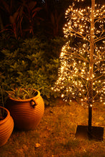 Load image into Gallery viewer, 71&quot; H I/0 Black Flowering Twinkling LED Tree
