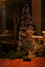 Load image into Gallery viewer, 48&quot; H I/0 Black Flowering Twinkling LED Tree
