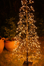 Load image into Gallery viewer, 48&quot; H I/0 Black Flowering Twinkling LED Tree
