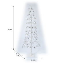 Load image into Gallery viewer, 71&quot; H I/0 White Flowering Twinkling LED Tree
