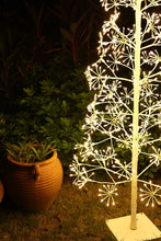 Load image into Gallery viewer, 71&quot; H I/0 White Flowering Twinkling LED Tree
