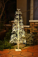 Load image into Gallery viewer, 48&quot; H I/O White Flowering Twinkling LED Tree
