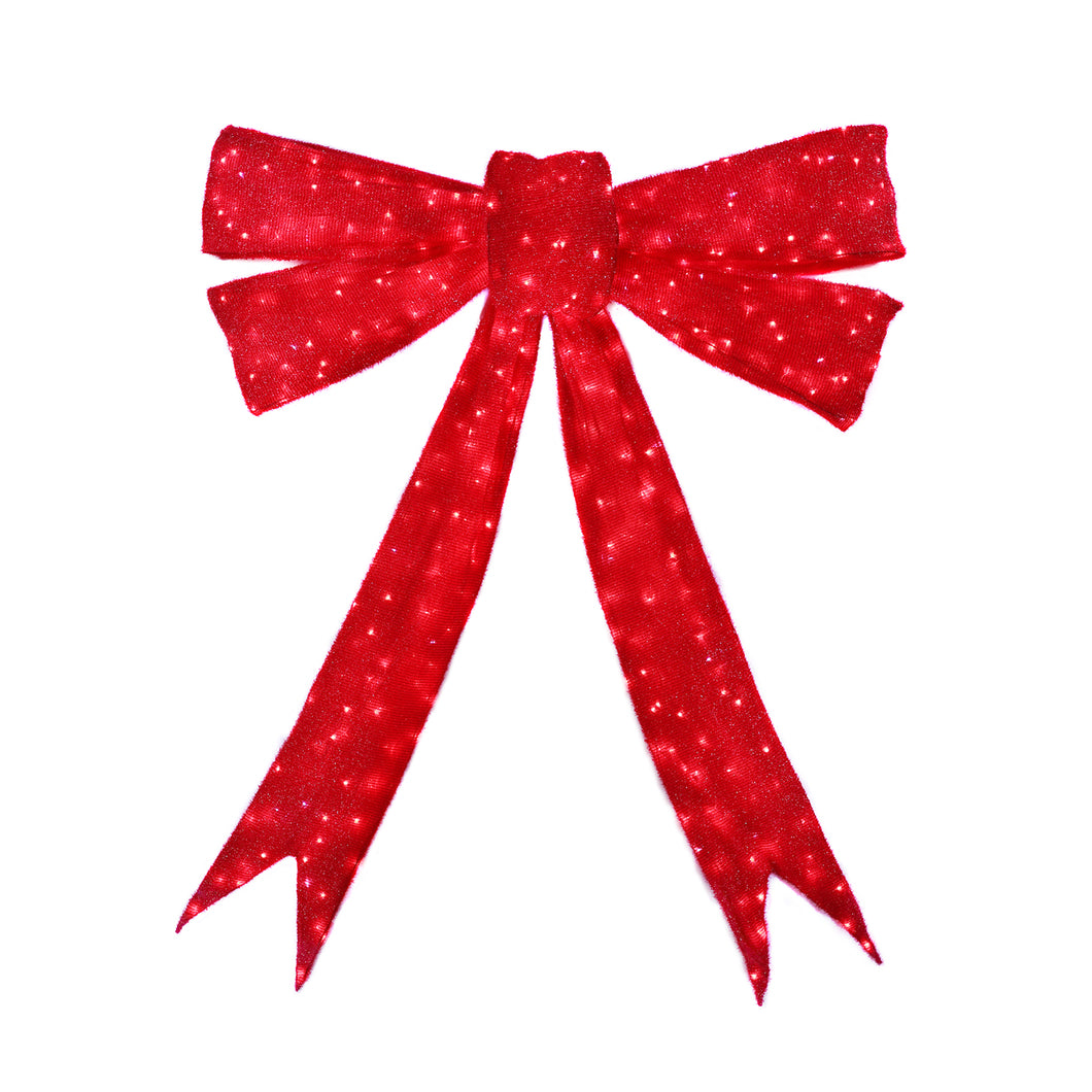 126 INCH RED LIGHTED BOW