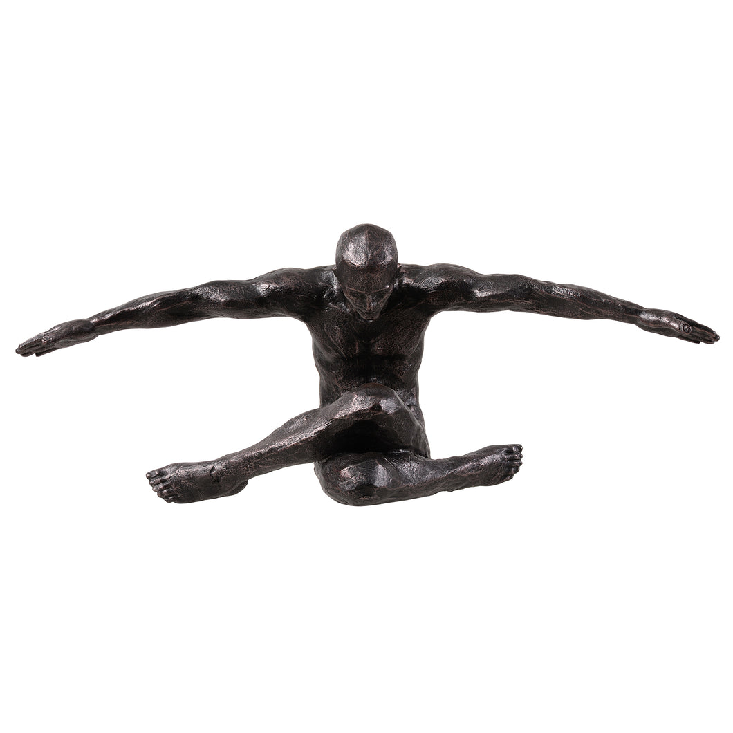 53005 - Stretching Human Sculpture Resin Home Decor Contempory Tabletop Ornament