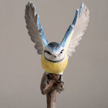 Load image into Gallery viewer, 53008-A - Blue Tit On Branch Lifelike Resin Bird Home Tabletop Decor
