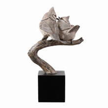 Load image into Gallery viewer, 53008-B - Couple Crested Tit On Branch Lifelike Bird Resin Home Tabletop Decor
