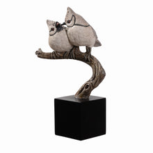 Load image into Gallery viewer, 53008-B - Couple Crested Tit On Branch Lifelike Bird Resin Home Tabletop Decor
