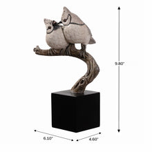 Load image into Gallery viewer, 53008-B - Couple Crested Tit On Branch Lifelike Bird Resin Home Tabletop Decor

