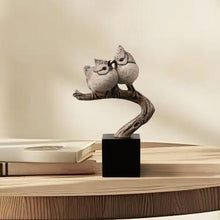 Load image into Gallery viewer, 53008-B - Couple Crested Tit On Branch Lifelike Bird Resin Home Tabletop Decor
