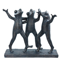 Load image into Gallery viewer, Dancing Frog Trio Sculpture
