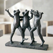 Load image into Gallery viewer, Dancing Frog Trio Sculpture
