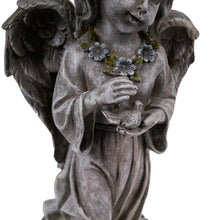 Load image into Gallery viewer, 75583-GY - ANGEL CHILD STANDING HOLDING BIRD
