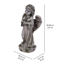 Load image into Gallery viewer, 75583-GY - ANGEL CHILD STANDING HOLDING BIRD
