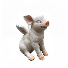 Load image into Gallery viewer, 16.65&quot; H Smiling Pig W/Wings Sitting
