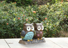 Load image into Gallery viewer, 75618-E - OWL COUPLE W/WELCOME SIGN (HI-LINE EXCLUSIVE)
