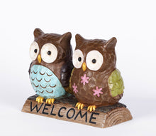 Load image into Gallery viewer, 75618-E - OWL COUPLE W/WELCOME SIGN (HI-LINE EXCLUSIVE)
