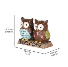 Load image into Gallery viewer, 75618-E - OWL COUPLE W/WELCOME SIGN (HI-LINE EXCLUSIVE)
