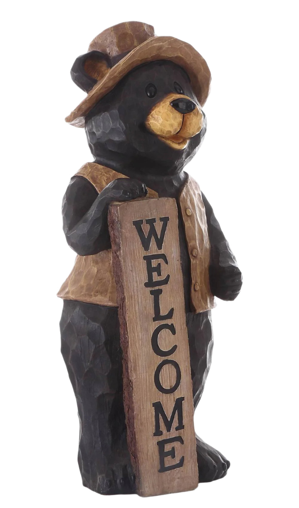 BEAR STANDING W/WELCOME SIGN