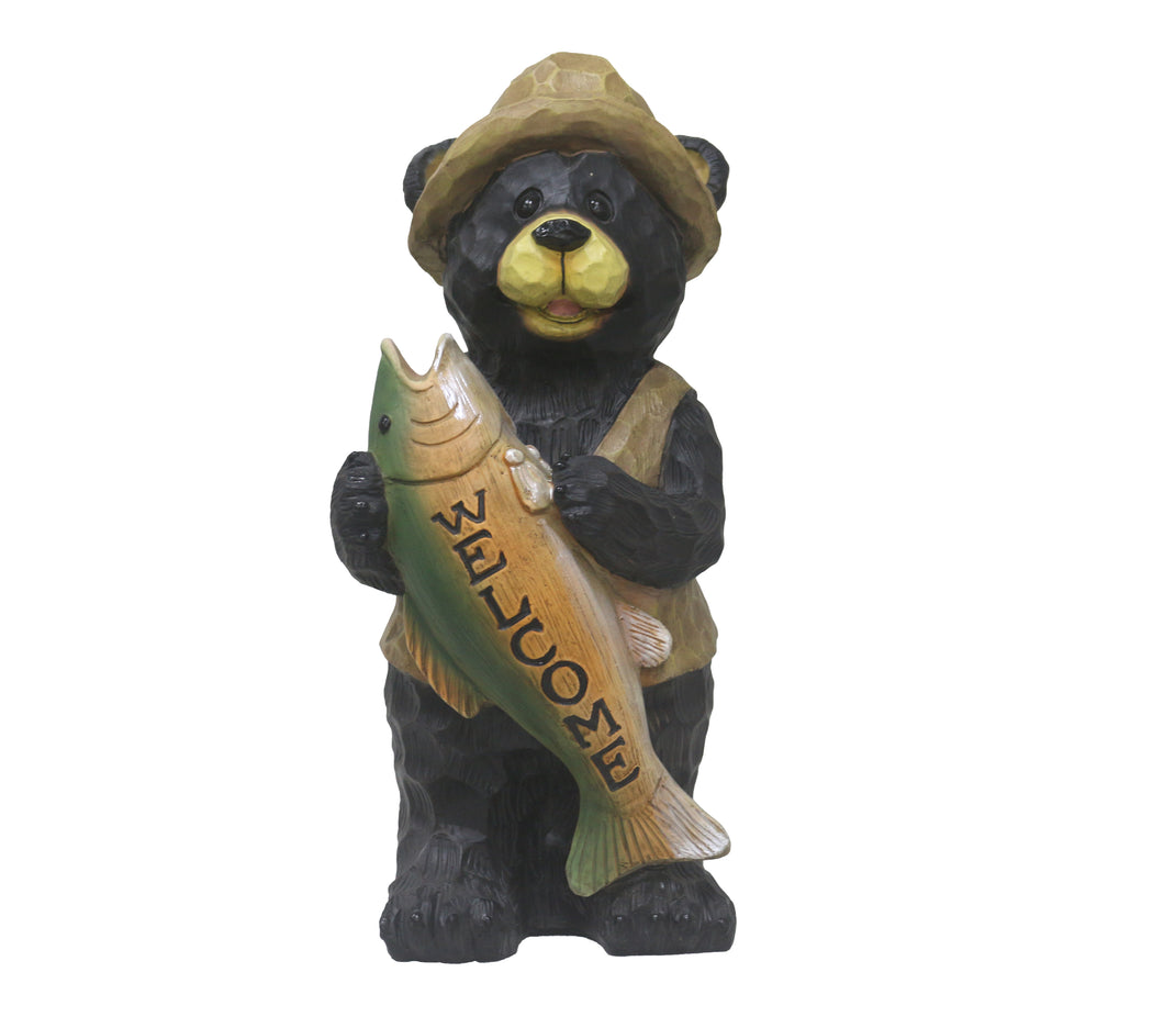 BEAR WITH WELCOME SIGN